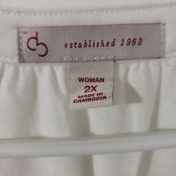 Dressbarn Lace Overlay Top Sz 2x - Picture 3 of 5